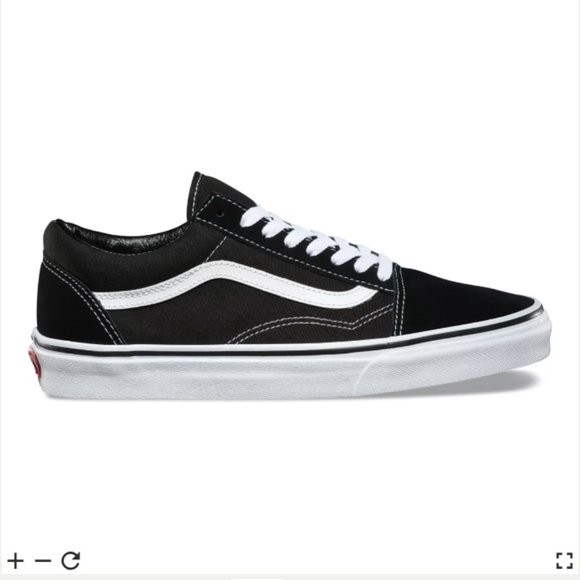 black low cut vans
